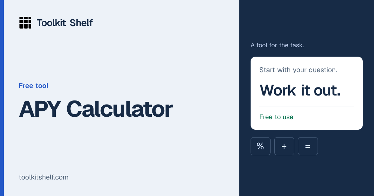 APY Calculator | Toolkit Shelf