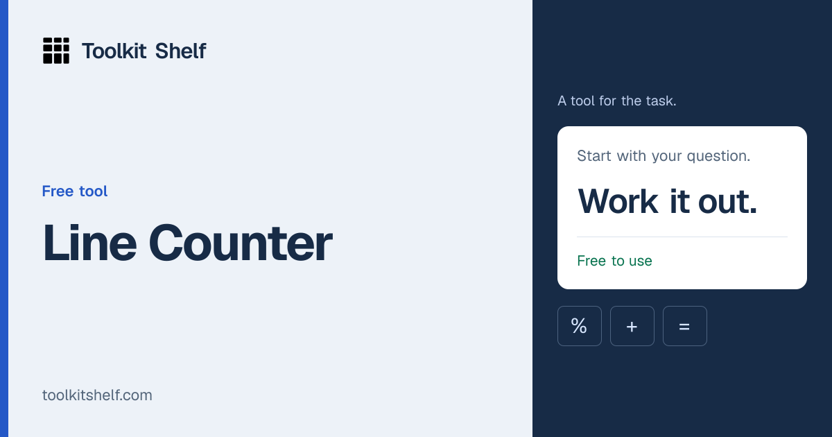 Line Counter | Toolkit Shelf